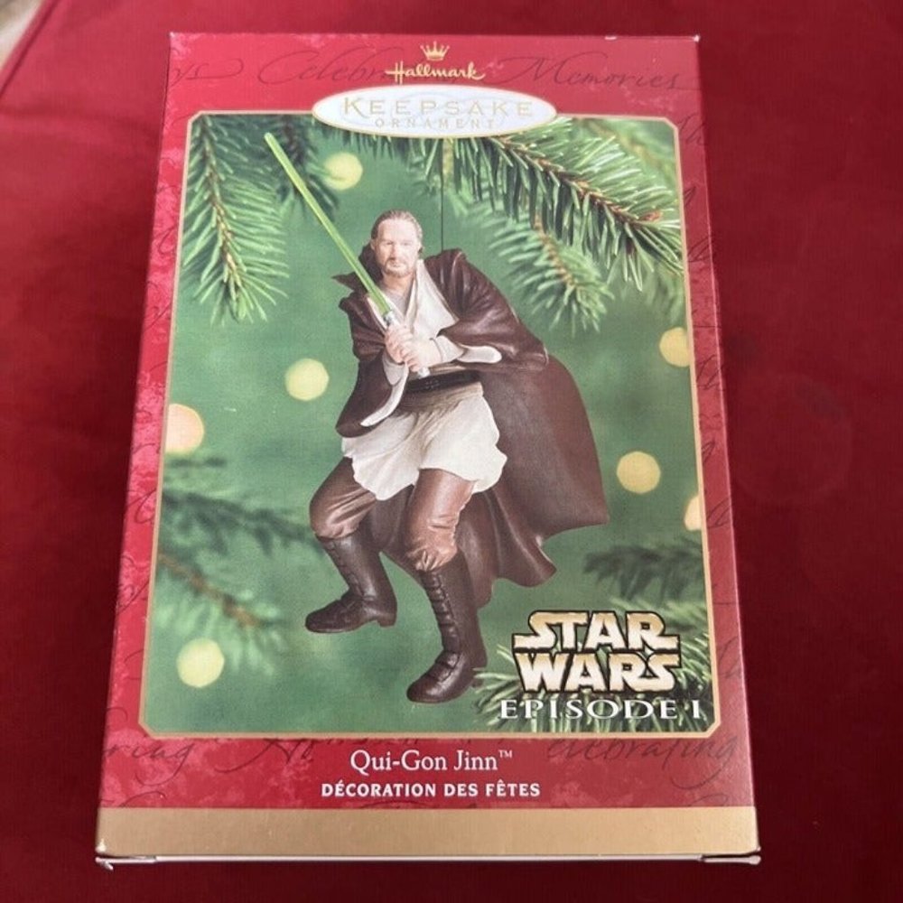 Hallmark Keepsake Ornament STAR WARS Episode 1 Qui-Gon Jinn  in Box 2000 EUC